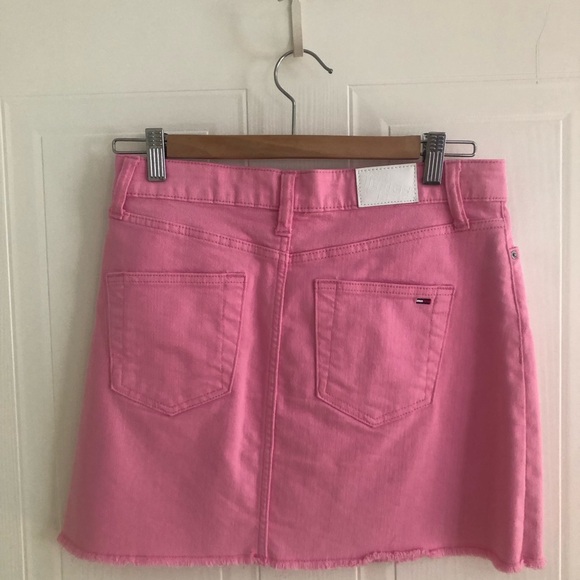 PINK DENIM SKIRT JEAN SKIRT TOMMY HILFIGER ELLE WOODS MEAN GIRLS VIBES - Picture 10 of 10
